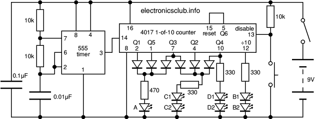 Circuit diagram for dice project