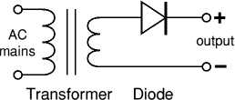 Single diode rectifier