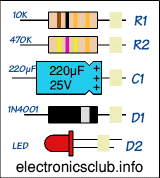 Components stuck onto paper