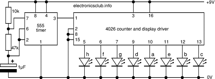 Circuit diagram for 'random' flasher